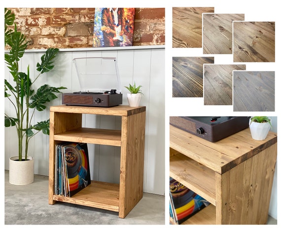 VILLE // Scandinavian Style Modern Wood Vinyl Storage Record Player Unit -  Etsy