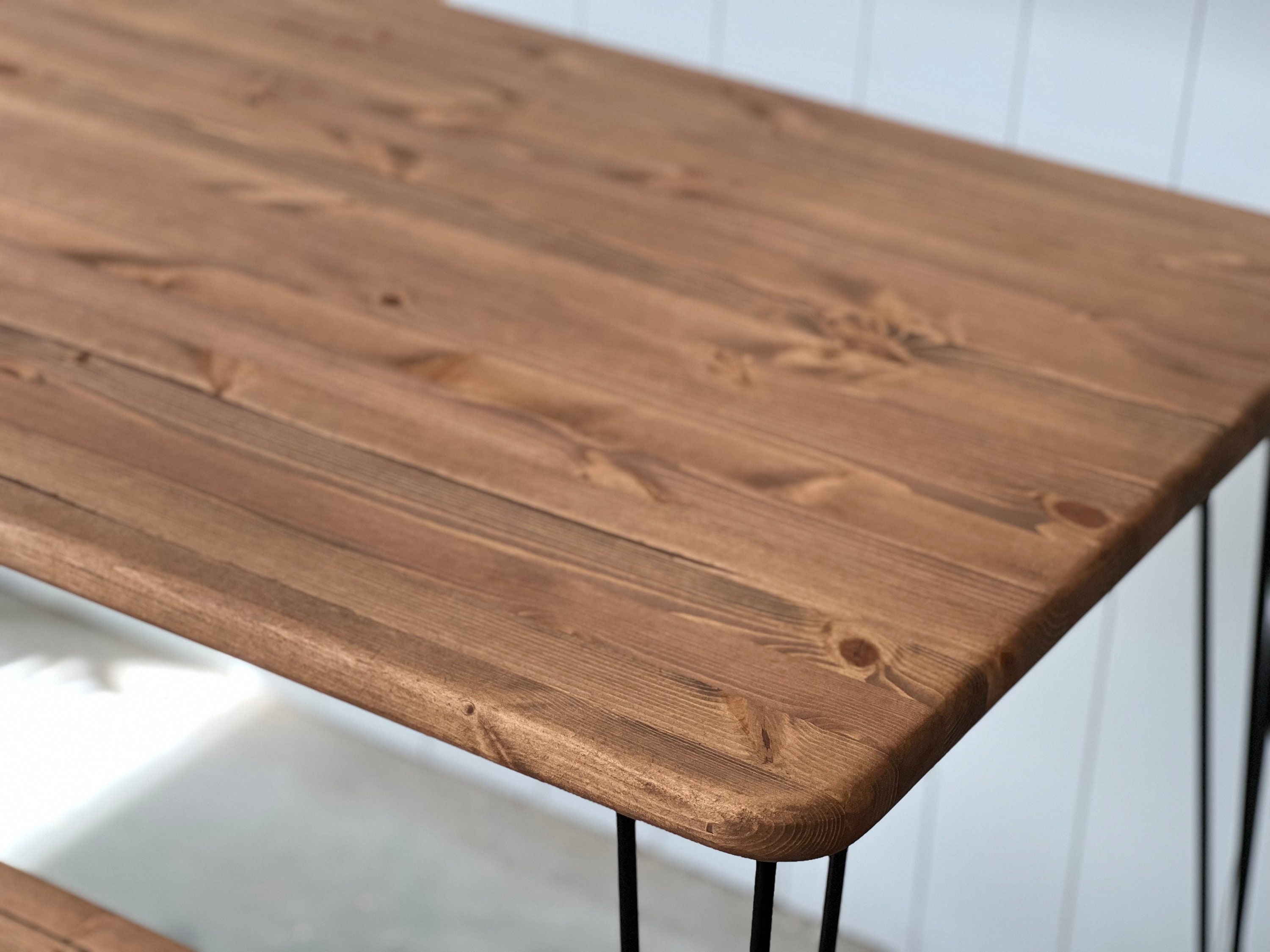 Table Top Rounded Edges DIY // Solid Pine Table Top With Rounded Corners and Edges / Top Only ...