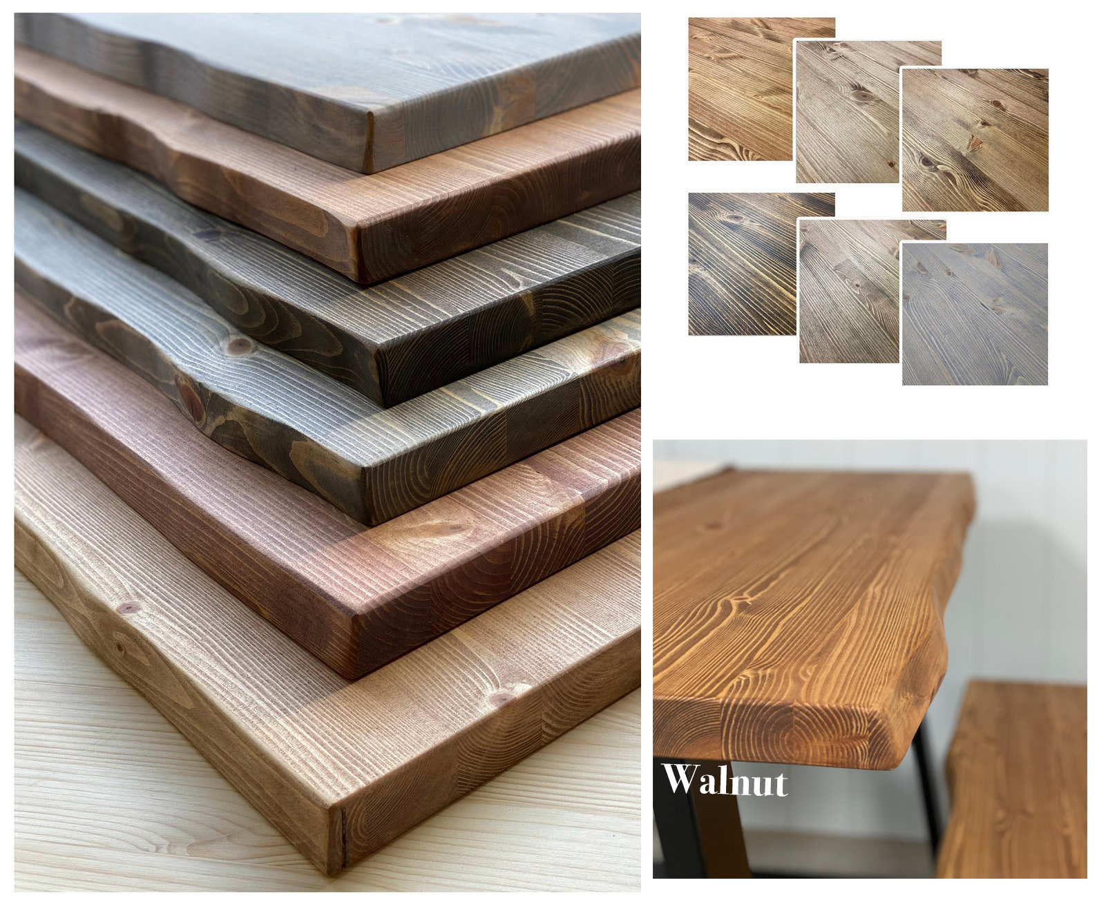 DIY // Live Edge Solid Pine Table Top Etsy UK