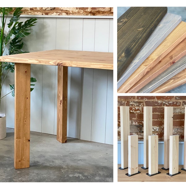 DIY LEGS // Straight Wooden Dining Table / Bench / Coffee Table Legs - Set of 4