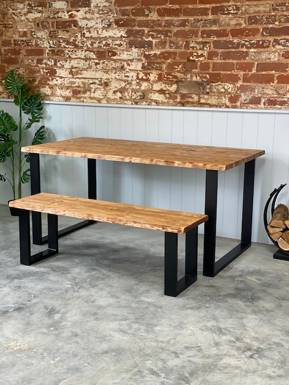 Distressed dining bench deals