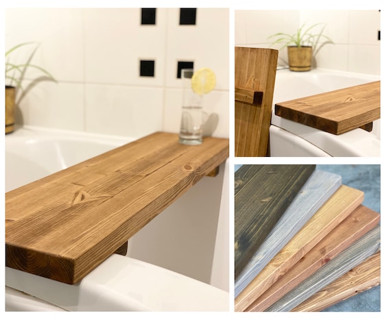 TABLA DE BAÑO // Estante de tabla de baño de madera escandinava -   México