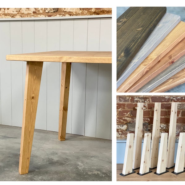 DIY LEGS // Wooden Tapered Dining Table / Bench / Coffee Table Legs - Set of 4