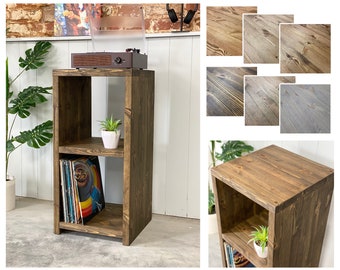 HAST // Scandinavian Style Modern Wood Double Vinyl Storage Record Player Unit