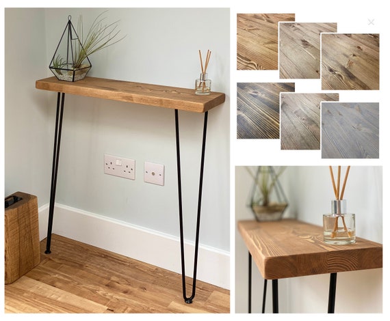RALA SCANDI Scandinavian Entryway Console Table With Hairpin