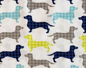 Dachshund Lover's Fabric – Adorable Weiner Dog Cotton Quilt Fabric
