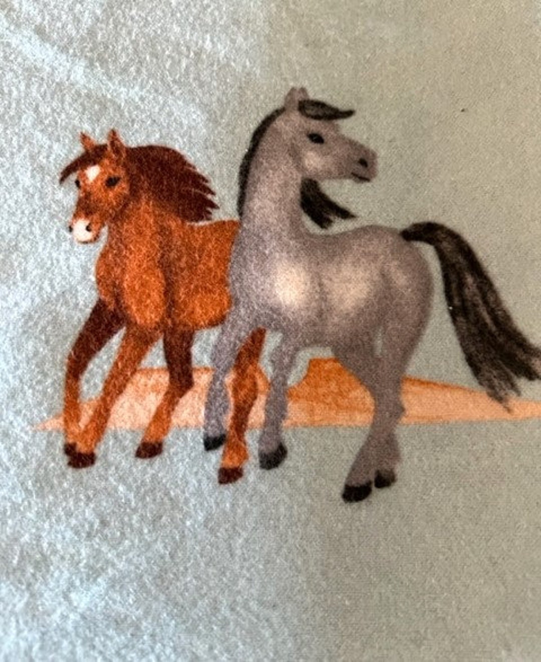 Horses in the Dessert Super Snuggle Flannel Blanket, Horse Baby Blanket, Cowboy or Cowgirl
