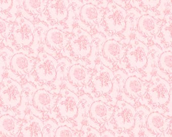 Sweet Cottage Garden Pink Floral Cotton Fabric
