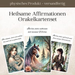 Affirmationskartenset, 54 heilsame Affirmationen für deinen Seelenweg, KI generiert, Orakelkarten, Tarot, Kartenlegen