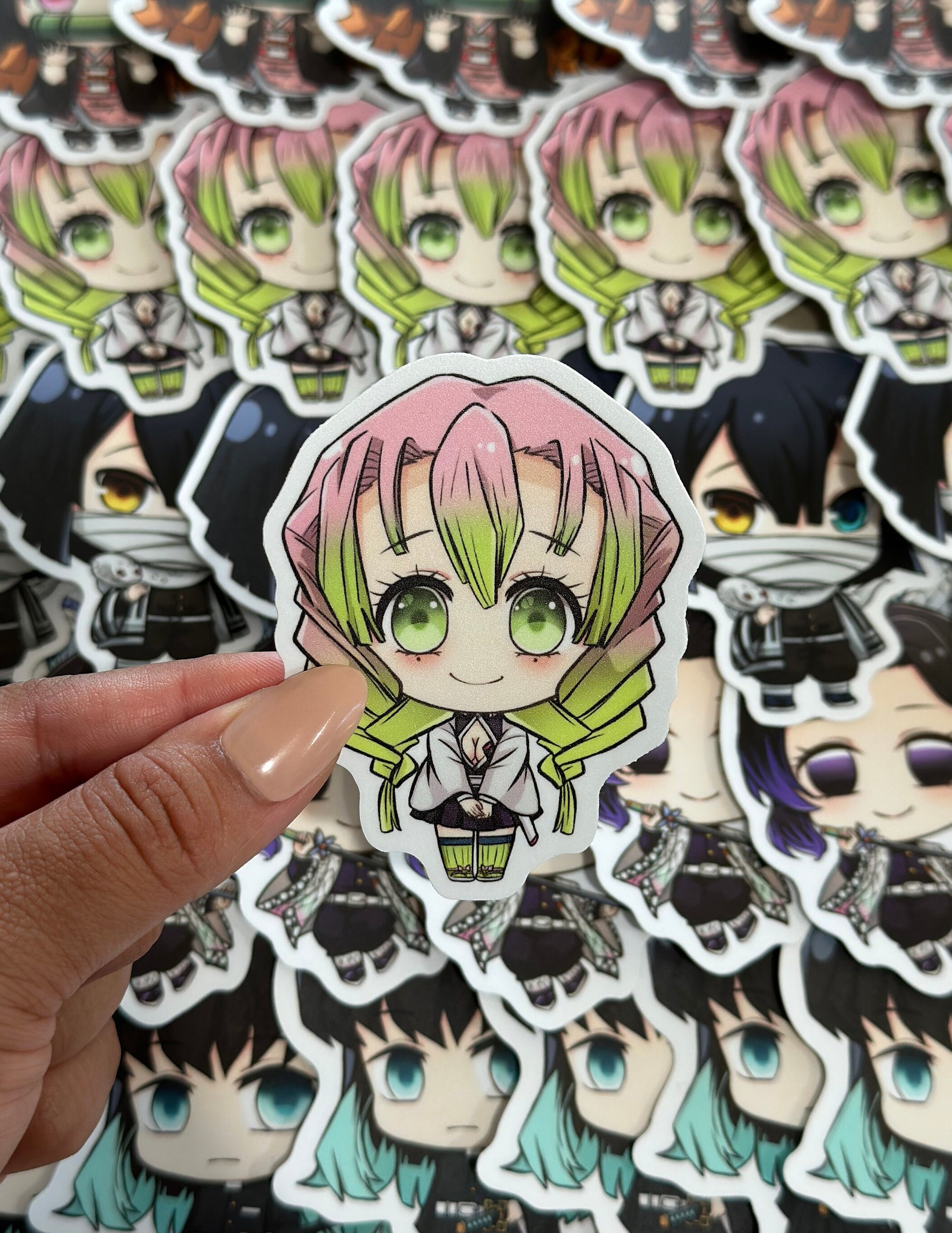 Slayer Anime Chibi Stickers Manga Inspired Kawaii Demon Characters  Waterproof Vinyl Die Cut Glossy Sticker 