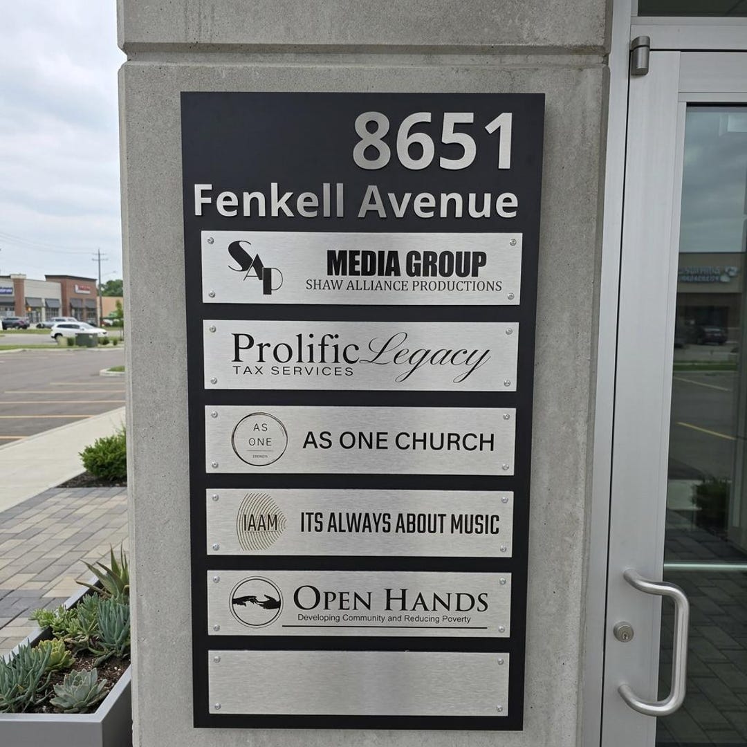 Custom Building Directory Sign | Aluminum Tenant Office Plaque (indoor ...