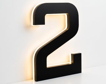 Moderna LED-husnummer | Bakgrundsbelysta adressnummer