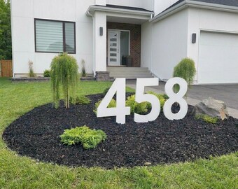 Freestanding Aluminum Address Numbers | Lawn House Number