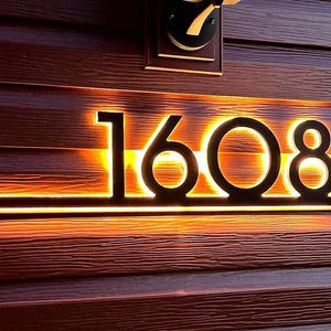 Premium Backlit Address Sign: LED Aluminum Address Sign