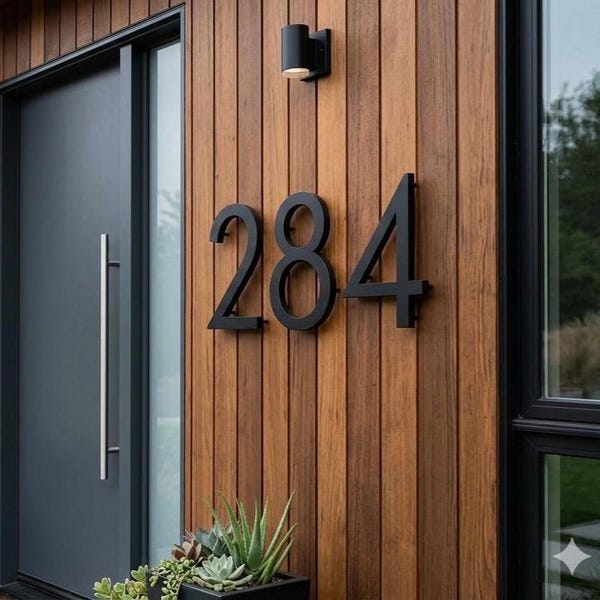 Moderne aluminium huisnummers | Zwevende huisnummercijfers, diverse formaten en afwerkingen