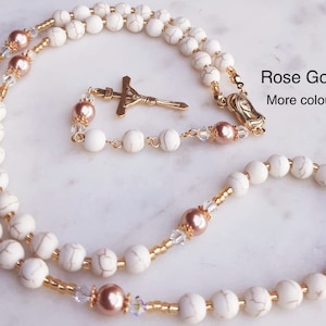 Personalized Rosary Beads-Custom Name Rosary|Baptism,First Communion,Memorial Gift,Handmade Rosary Beads for Special occasions,Confirmation