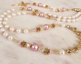 Personalized Pearl Rosary | Baptism, First Communion, Memorial Gift