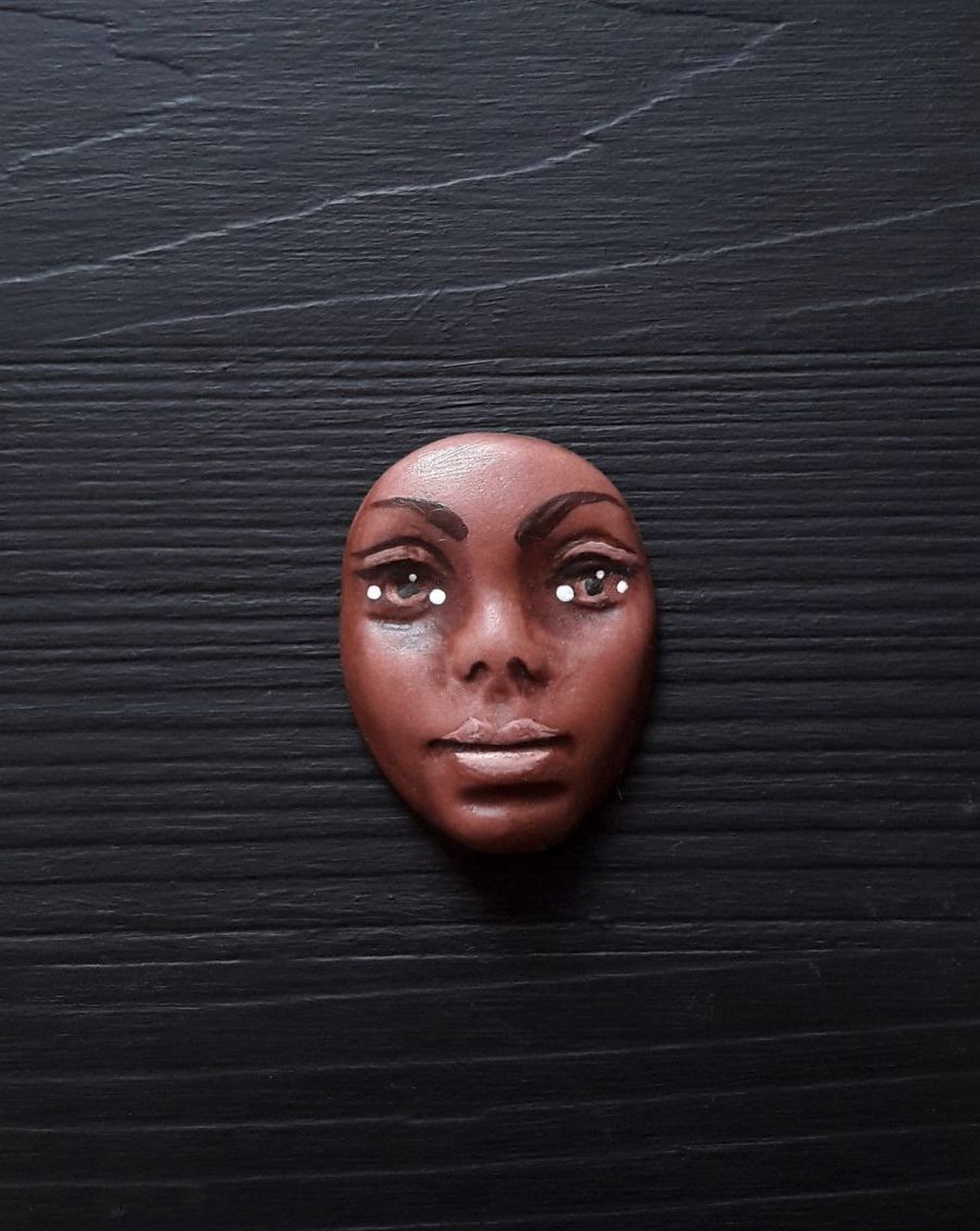 Polymer clay Face cabochon for crafts Woman Lady African Etsy