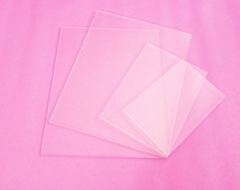 1/8" Clear Acrylic Blanks >> Pack of 10 << Customizable Engravable for DIY Signs Name Cards Table Numbers