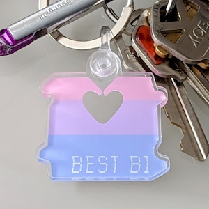 Bi Pride Pun Keychain (+ free gift with purchase!)