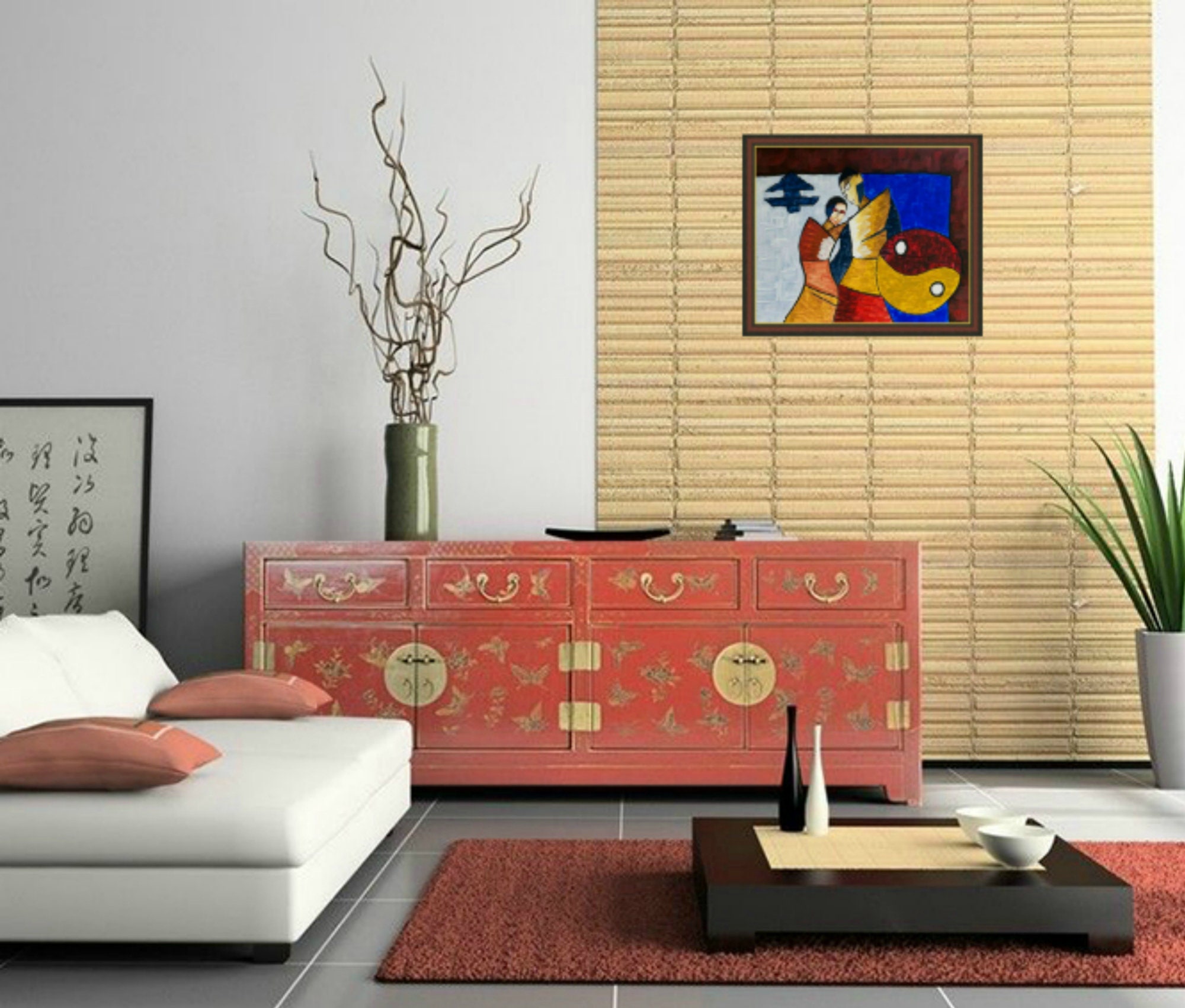 Japanese Painting Japanese Wall Art Japanese Decor | Etsy