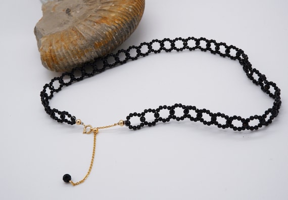 Choker, Headband, Spinel Necklace, Lace Pattern, Retro Vintage