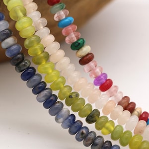 Natural Gemstone Beads Strand, 2 x 4 mm AAA Rondelle Gemstone Beads, Natural Stone Beads, Jewelry Making