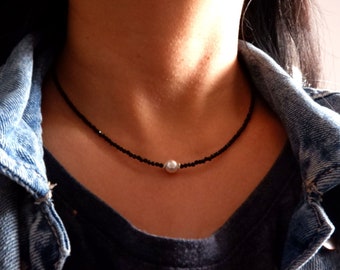 Pearl necklace, spinel necklace with shell pearl, gift for girlfriend wife Suitable as a Mother&#39;s Day gift