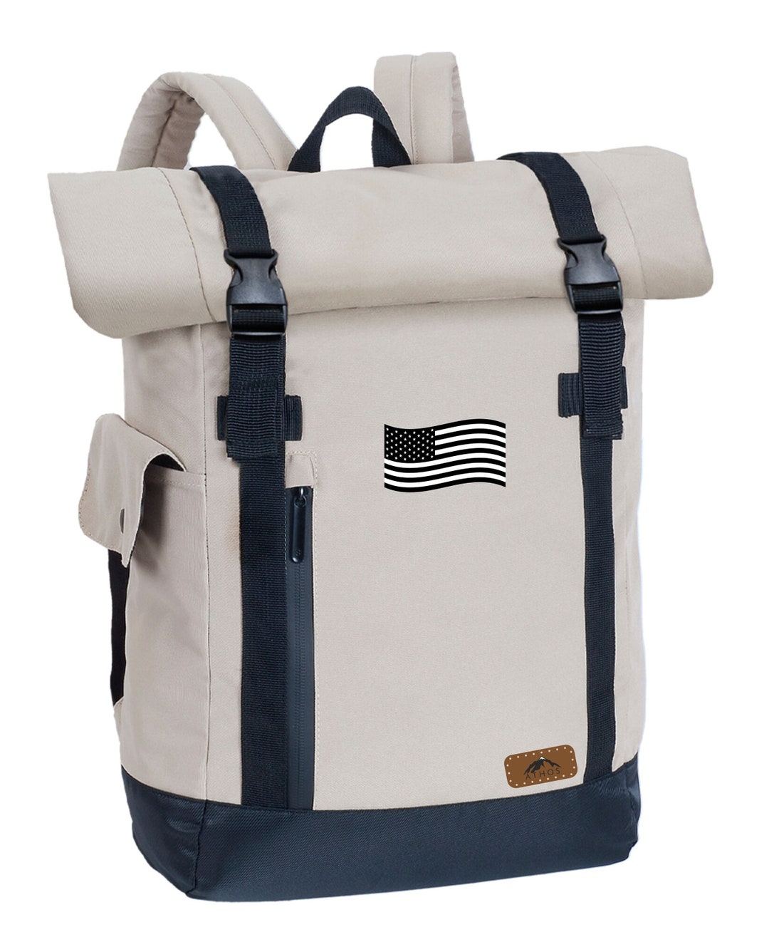 Backpack Recycled USA Flag-roll Top-rucksack-laptop Backpack-athos-our ...