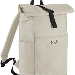 Personalised Roll-Top Backpack Premium Recycled-rucksack-backpack-ATHOS-Our signature labelled-Work bag-sports-outdoor-Fresher-university