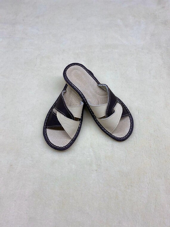 white soled slippers