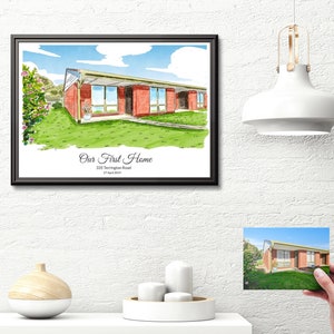 Custom House Portrait House Warming Gift House Portrait New Home Gift House Painting Home Wall Art House Gift Digital Only image 4
