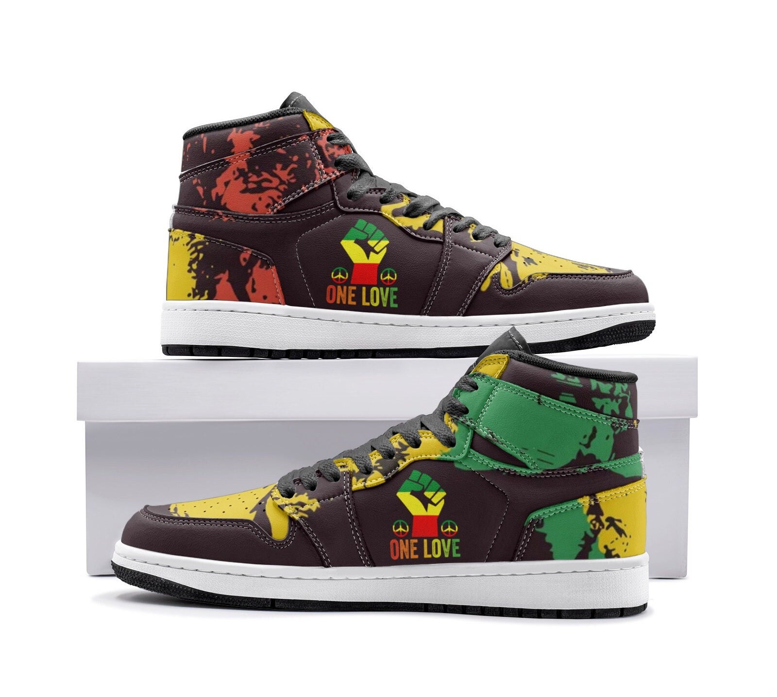 Zapatillas One Love, Zapatillas Rasta, Reggae, Jamaica, Zapatilla Unisex Única TR