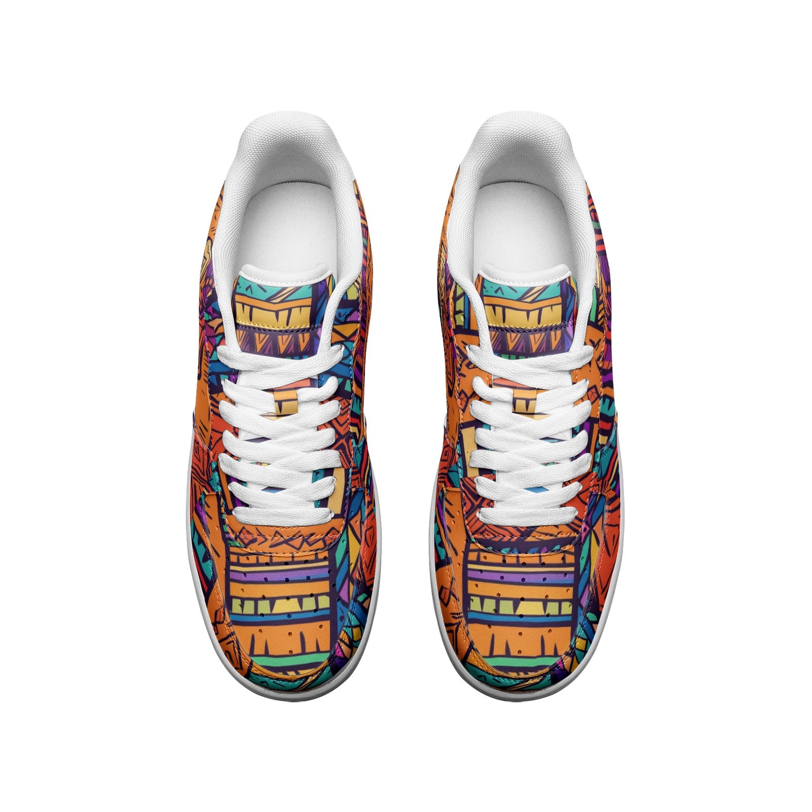 Tribal Dream Catcher Feather Pattern Print Black Sneaker Shoes For Men Women main image 1