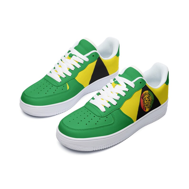Nike Af1 Rasta Rasta Lion Sneakers, Lion Head, Jamaica Colors, AF1 Inspired, Unisex ...
