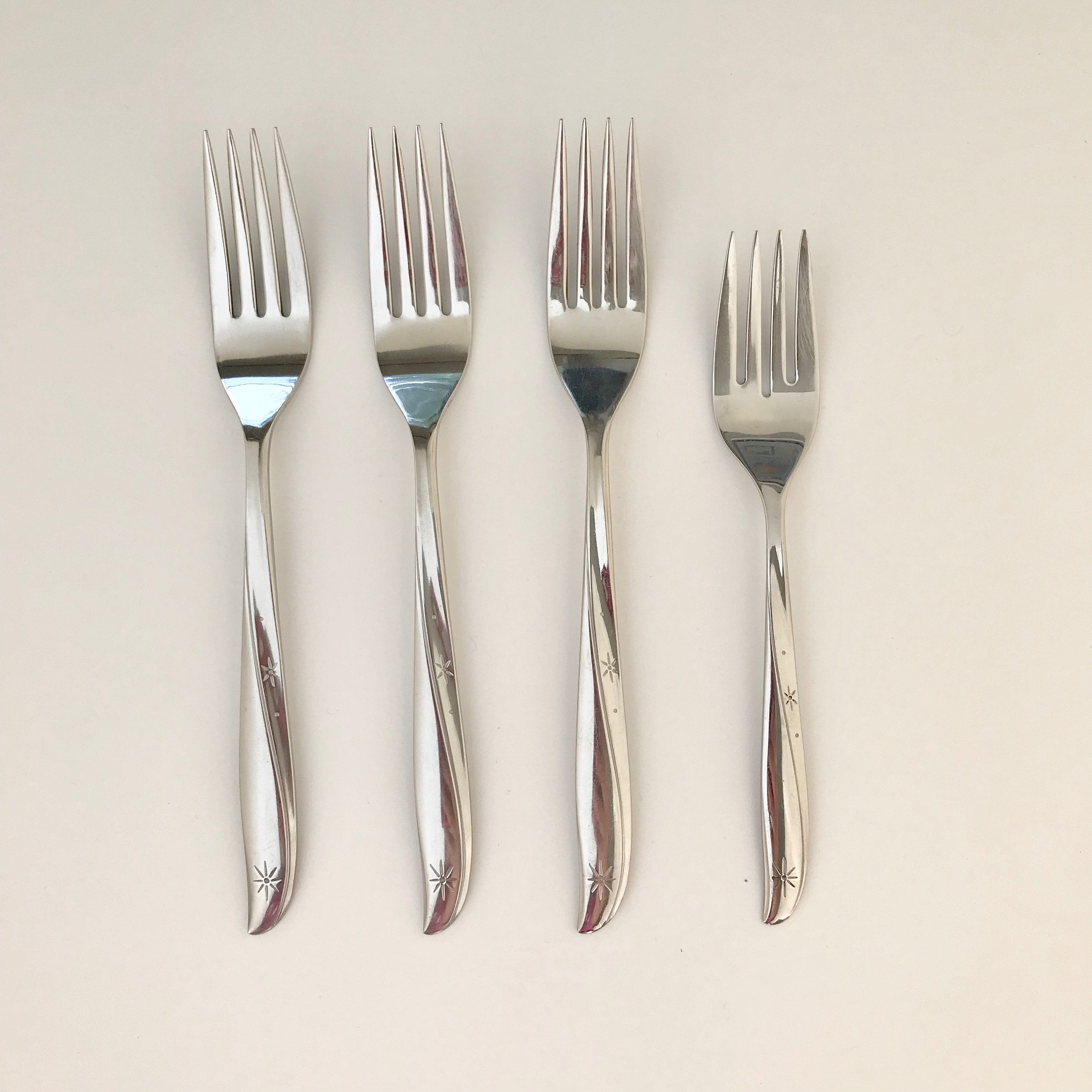 Mid Century Oneida Twin Star Flatware, Vintage Oneida Community