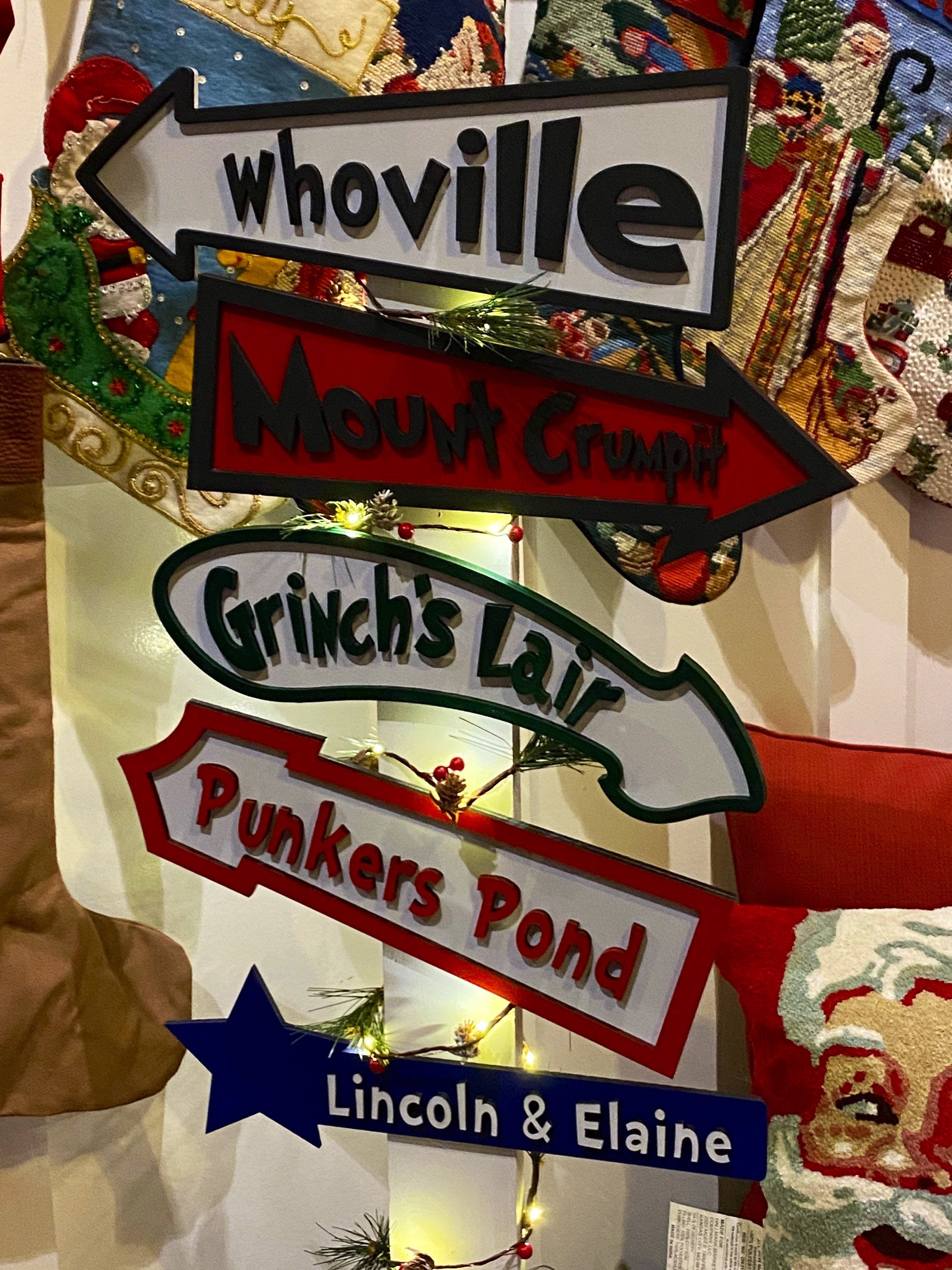 Whoville Signpost GRINCH's Lair Christmas Decor Digital Etsy