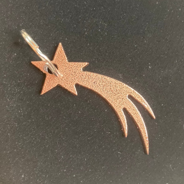 Shooting Star Metal Keychain