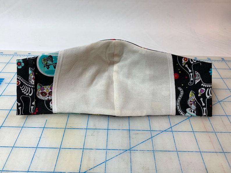 Contoured Face Mask with Nose Wire & Pocket for Filter. 3 Etsy