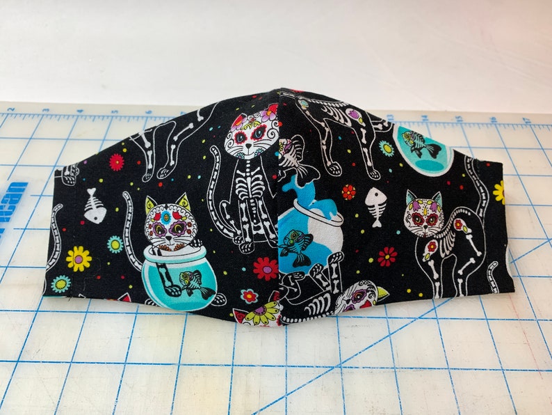 Contoured Face Mask with Nose Wire & Pocket for Filter. 3 Etsy