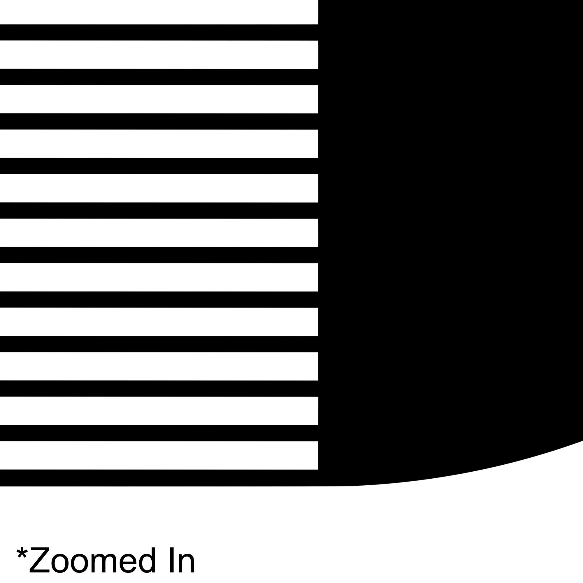 Abstract Modern Midcentury Design Shower Curtain Black and White Half Moon Striped Bathtub