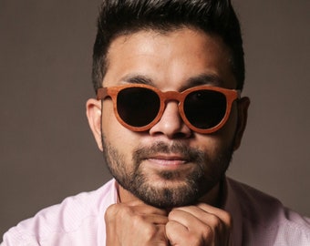 Handmade Sapeli Wood Sunglasses, Unisex Optical Frames