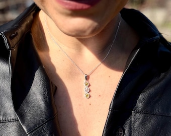 Beryll und Morganit, Kette mit Anhänger, Kette, Goldschmiede, Handmade, handgefertigt, Silberschmuck