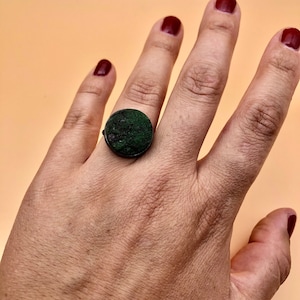 Ring, Silver Ring, Silver, Silver Jewelry, Goldsmith, Handmade, Zoisite, Gemstone, Blackened, Statement, Statement Ring