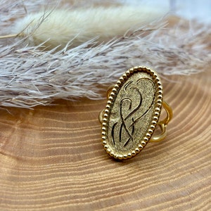 Ring, statement, statement ring, silver, silver ring, art, silver jewelry, goldsmith, engraving, gold plated