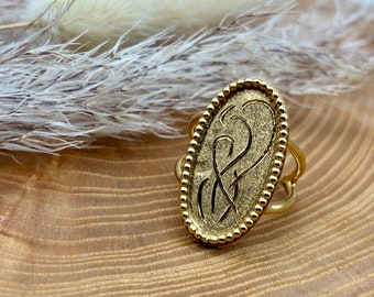 Ring, statement, statement ring, silver, silver ring, art, silver jewelry, goldsmith, engraving, gold plated