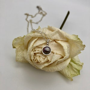 Chain, pendant, pea chain, forged, goldsmith, freshwater pearl, pearl, freshwater cultured pearl, silver, handmade