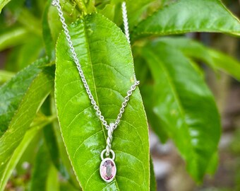 thumbnail image 2 of Natural Green Tourmaline Pendant – 925 Sterling Silver, Handmade Teardrop – 10+ Carats 2 of 6