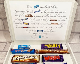 Chocolate Poem Anniversary Gift Box – Personalized Candy Present