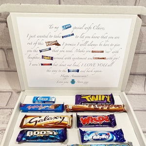Happy Anniversary - Chocolate Poem Box